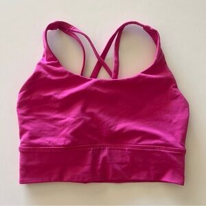 Lululemon Pink Energy Longline Sports Bra sz 4